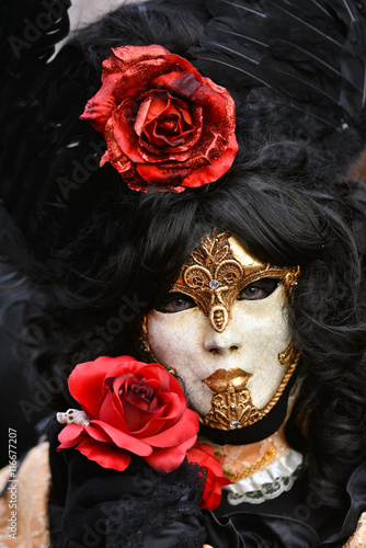 Fototapeta Naklejka Na Ścianę i Meble -  Venice Carnival masked model