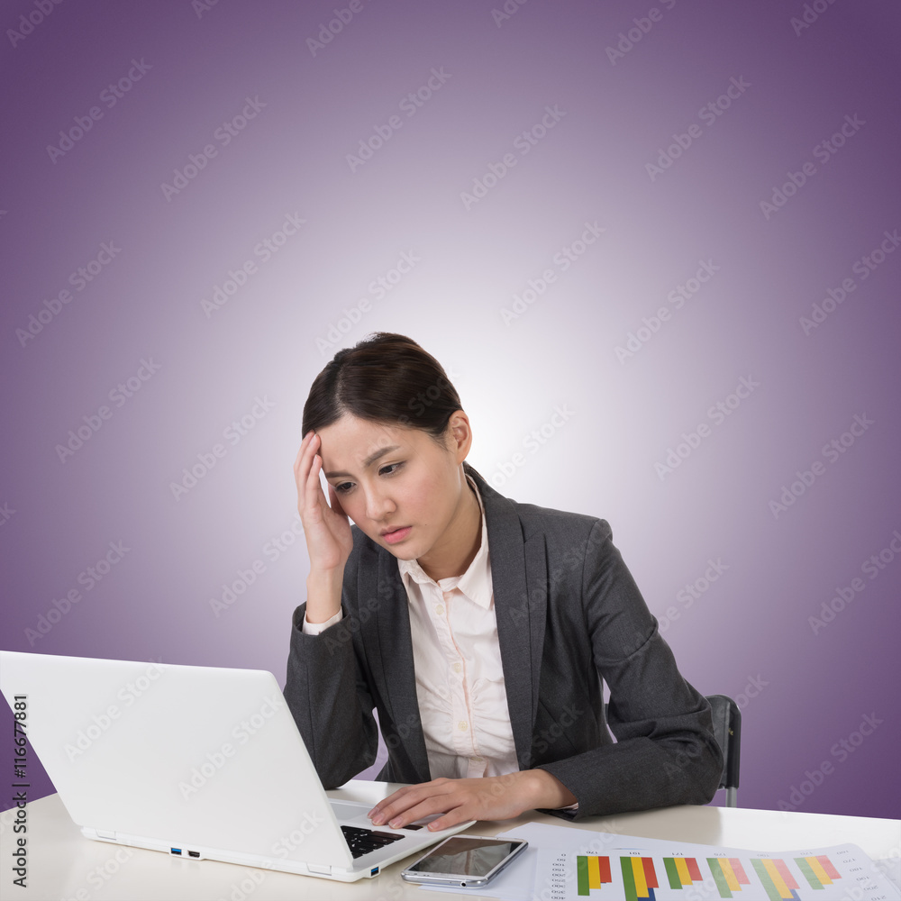Worried business woman of Asian Worried business woman of Asian