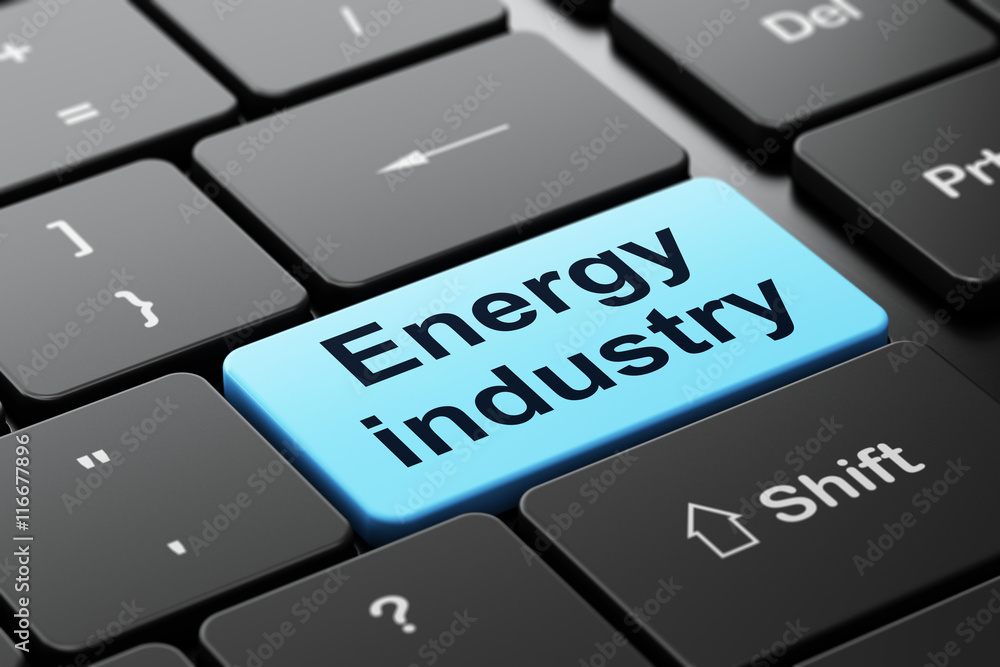 Fototapeta premium Industry concept: Energy Industry on computer keyboard background