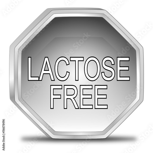 Lactose free Button - 3D illustration
