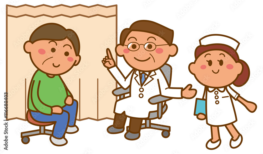 受診する男性患者と医者 看護師のイメージイラスト Stock Vector Adobe Stock 受診する男性患者と医者 看護師のイメージイラスト Stock Vector Adobe Stock