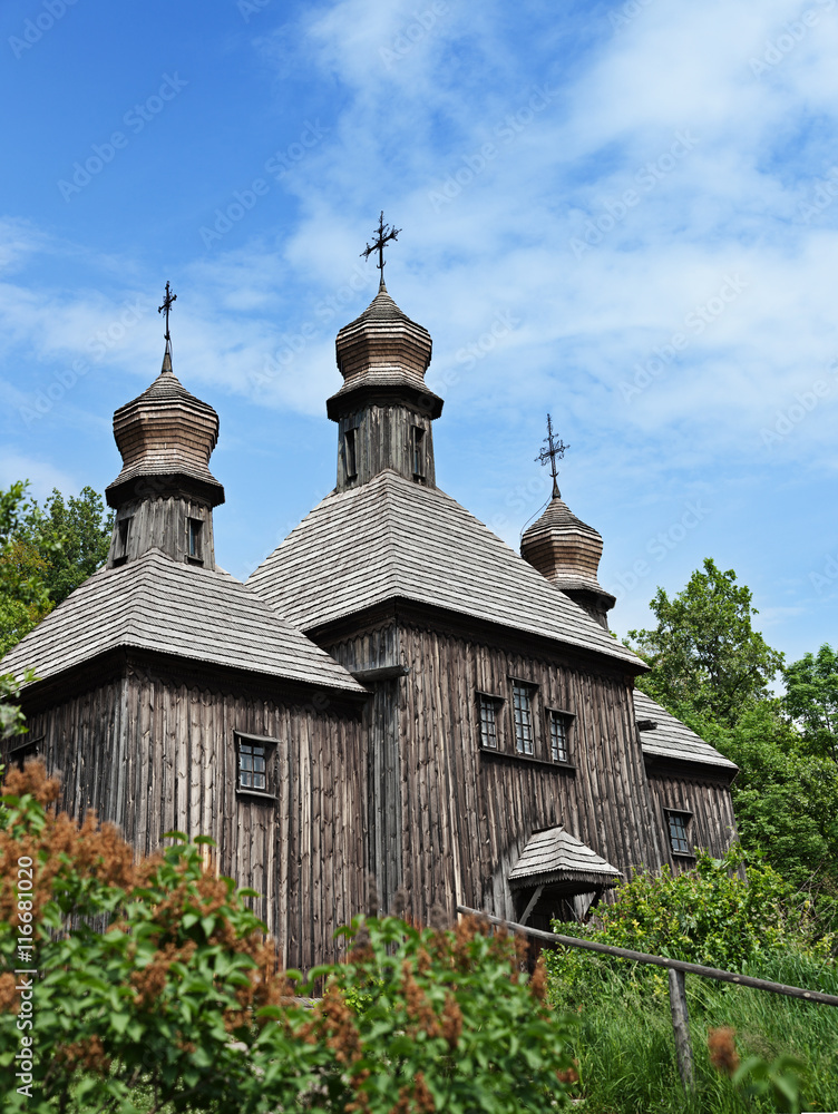 Big old wooden orthodox church