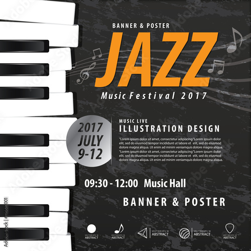 Keyboard, Musical instrument design realistic style and poster m