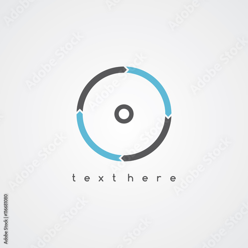 round arrow rotate logotype theme logo