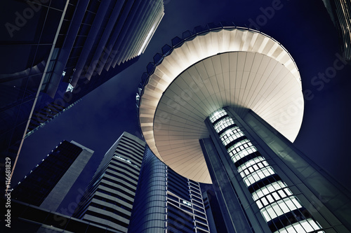 Photography Modern futuristic office buildings exteriors