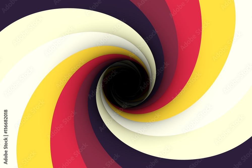 black hole in beige color 3D illustration  - obrazy, fototapety, plakaty 