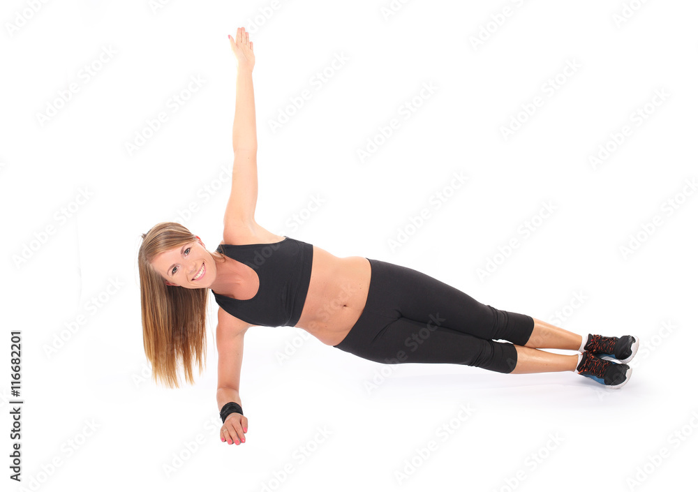 Young athletic girl practicing fitness Young athletic girl practicing fitness