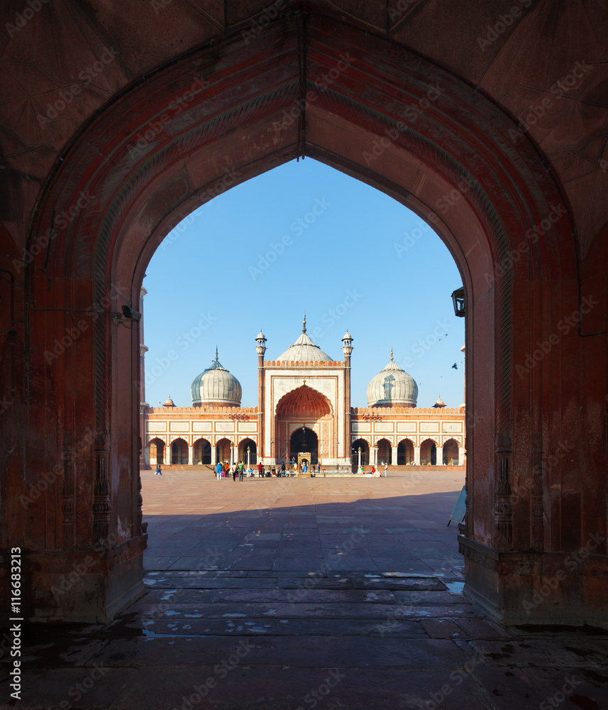 Indian Delhi landmark - Jama Masjid mosque
