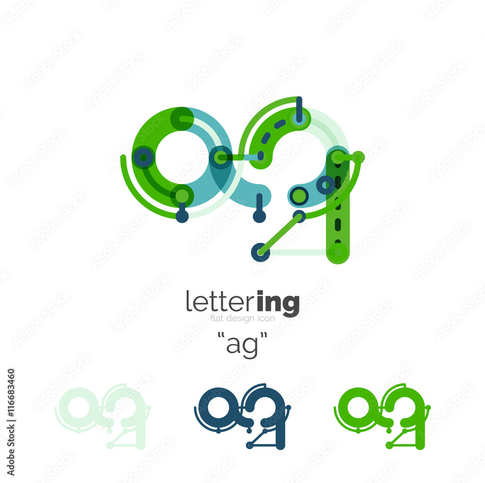 Fototapeta premium Letters logo icon