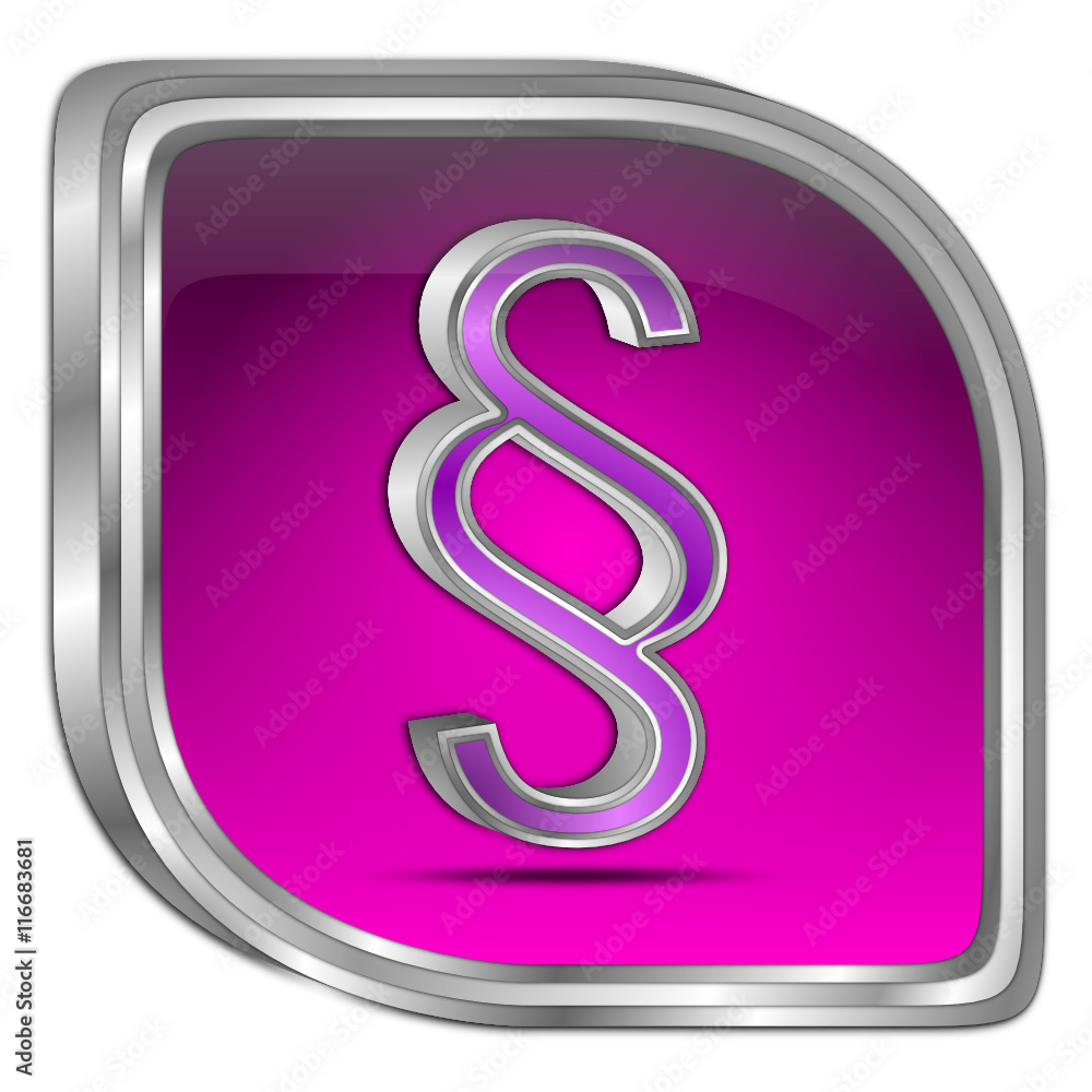 Law paragraph button - 3D illustration Law paragraph button - 3D illustration