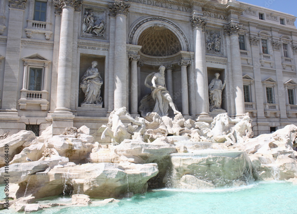 Trevi Fountain in Rome, Italy, Europe