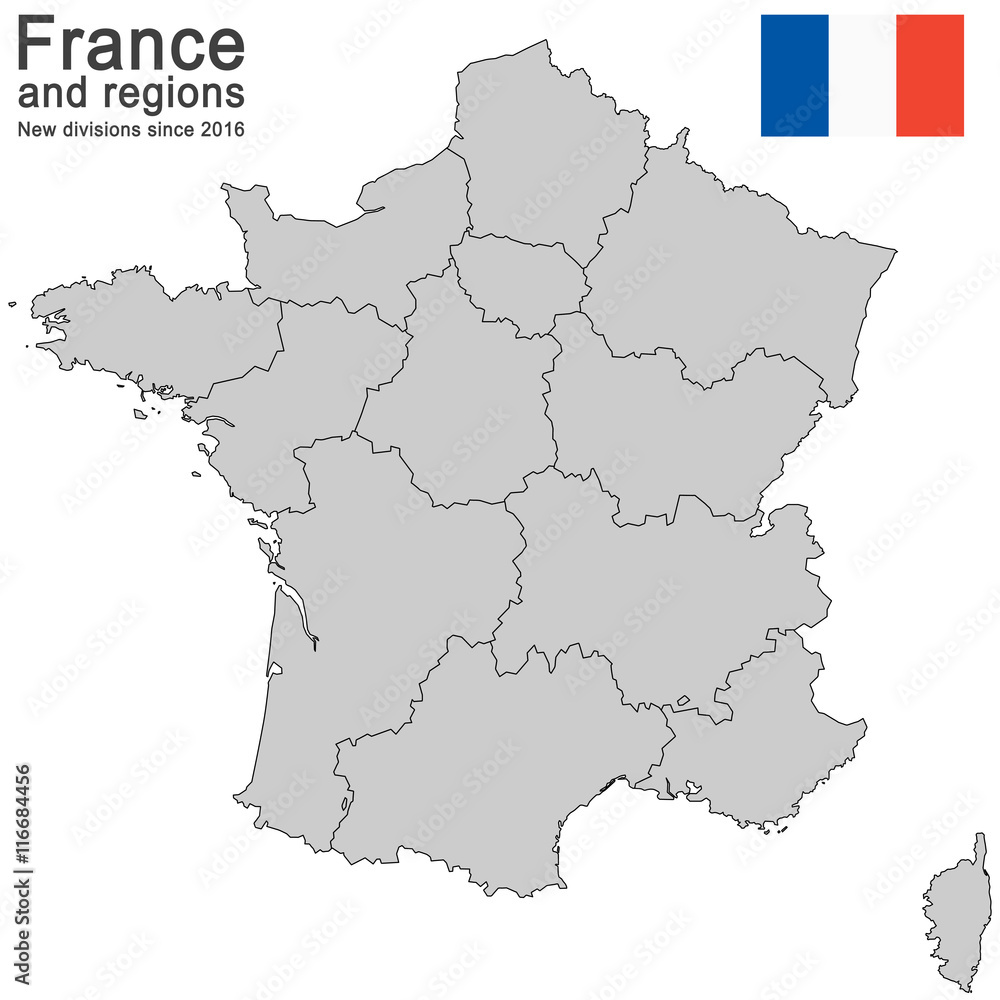 Obraz premium country France and regions since 2016