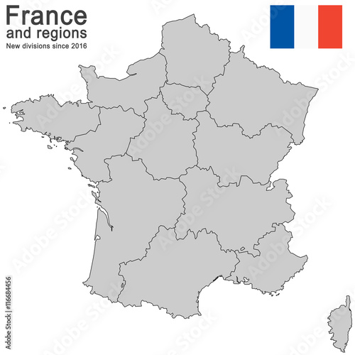country France and regions since 2016