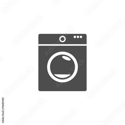 Icono de una lavadora sobre fondo blanco
