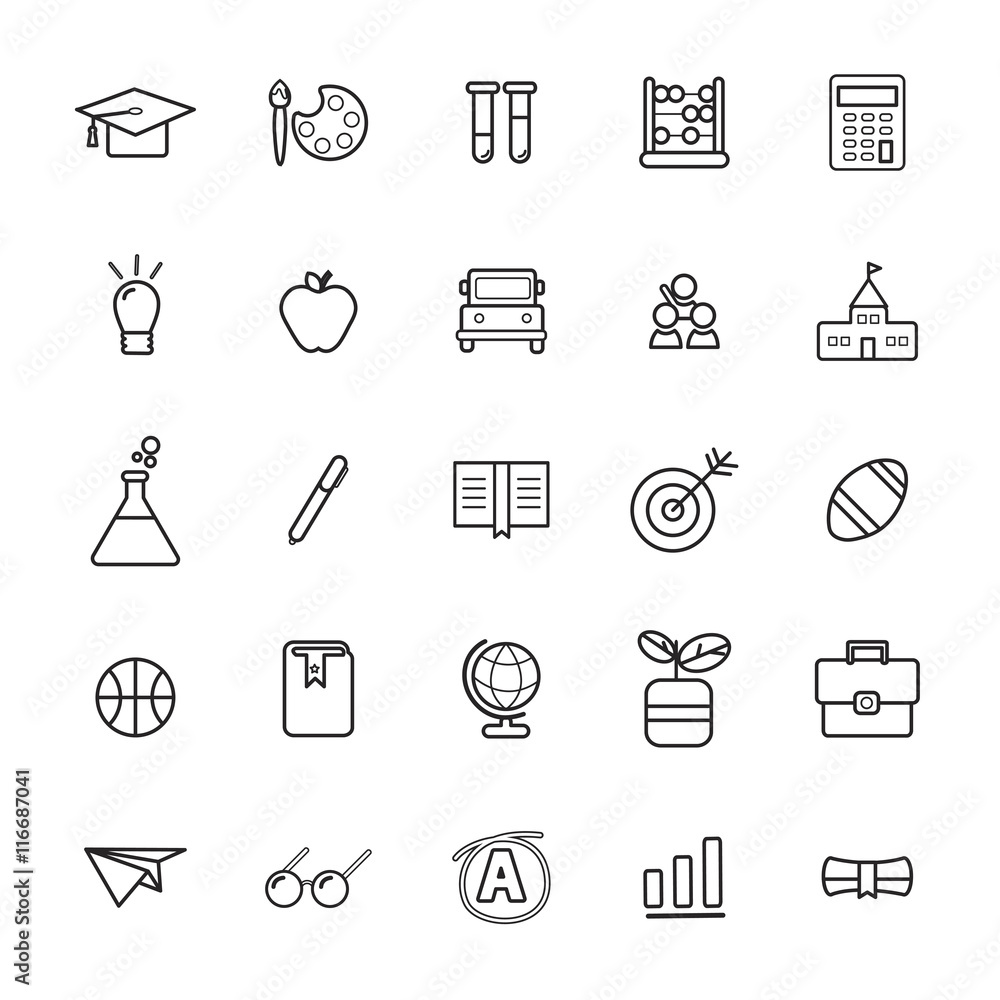 Vector UI Illustration Education School Study Concept Vector UI Illustration Education School Study Concept