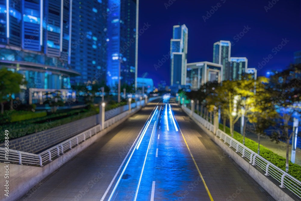 traffic at night,china.