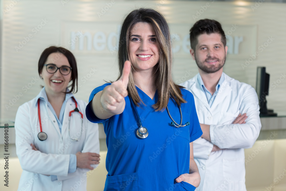 Medical workers in clinic Medical workers in clinic