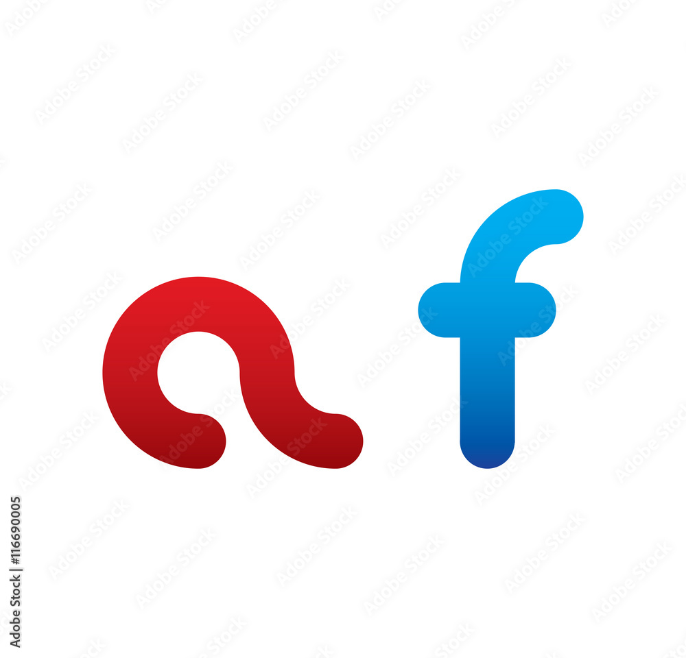 af logo initial blue and red af logo initial blue and red