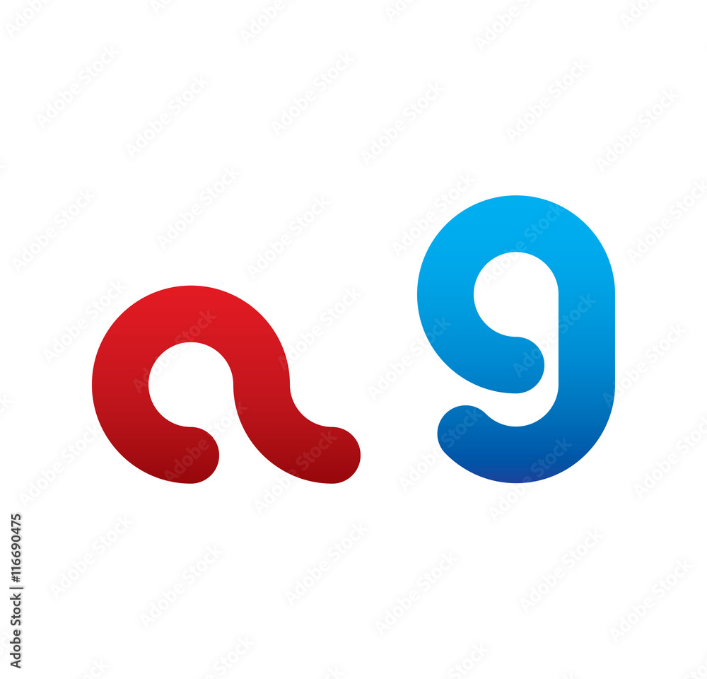 a9 logo initial blue and red a9 logo initial blue and red