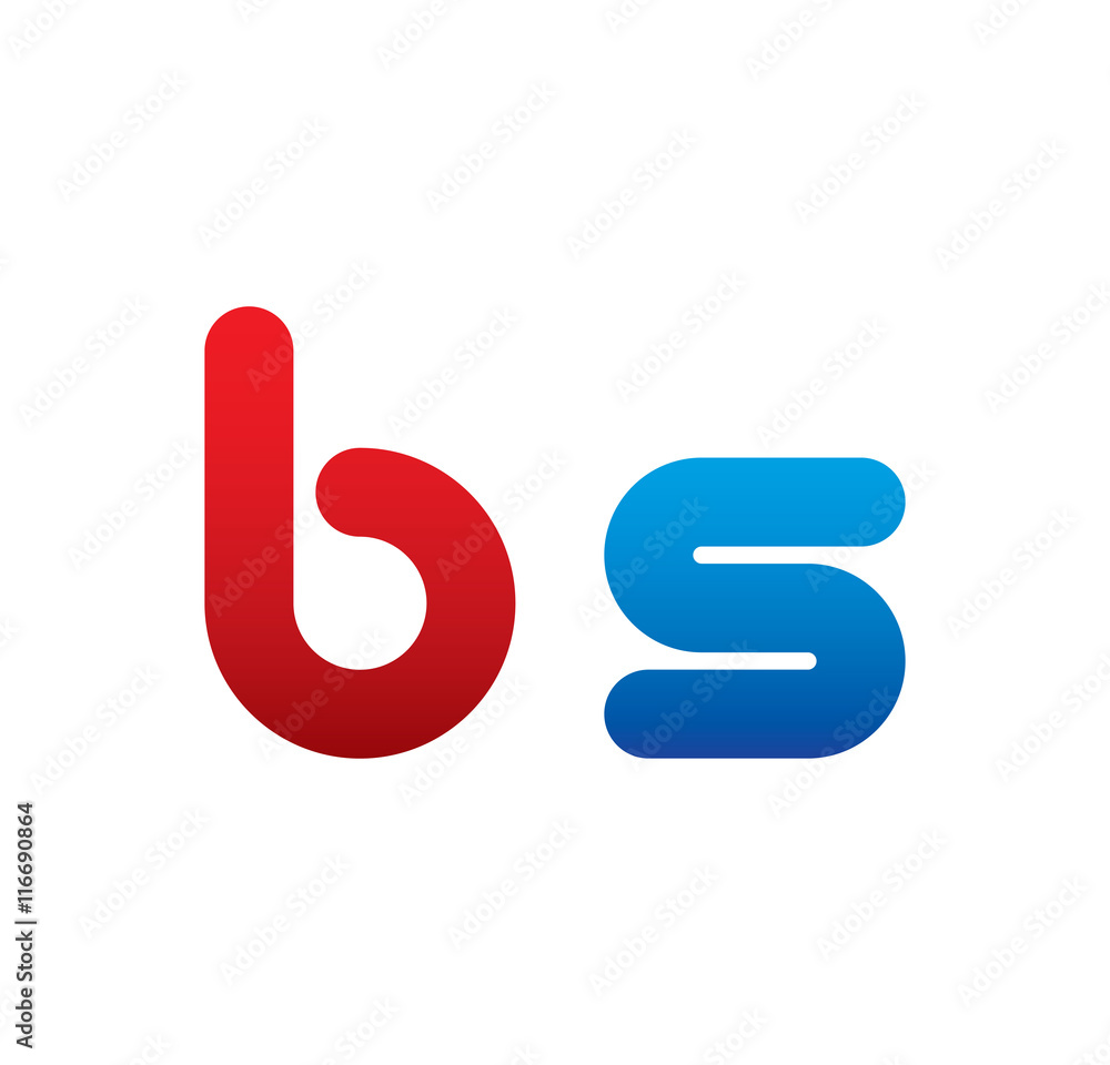 bs logo initial blue and red bs logo initial blue and red