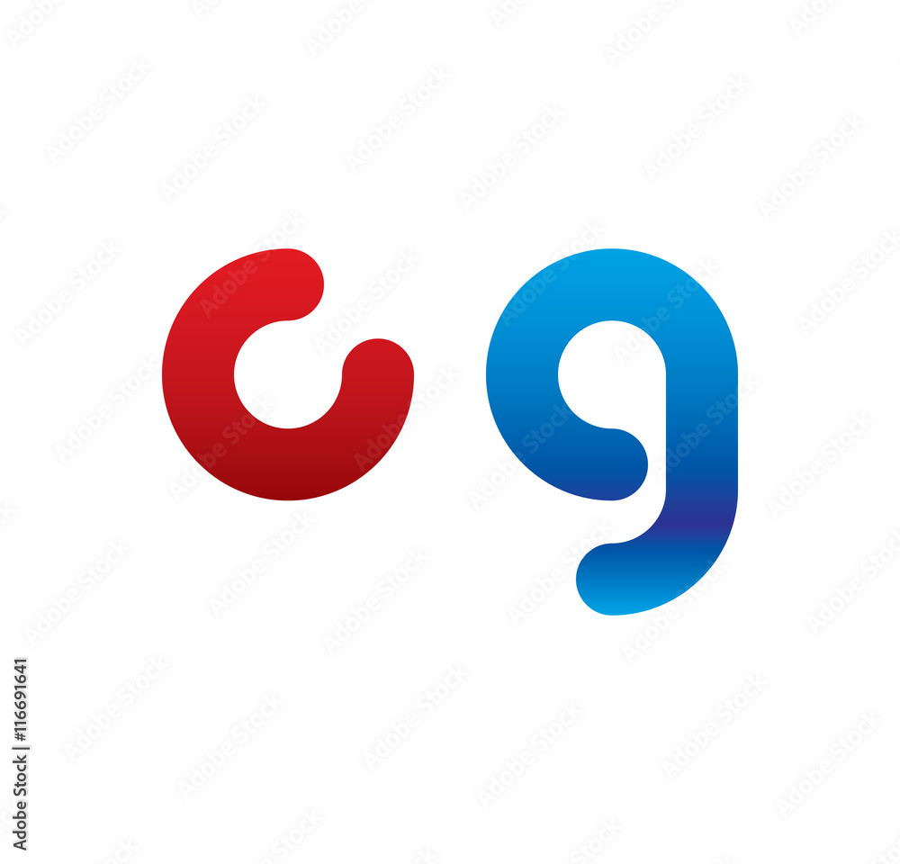 cg logo initial blue and red cg logo initial blue and red
