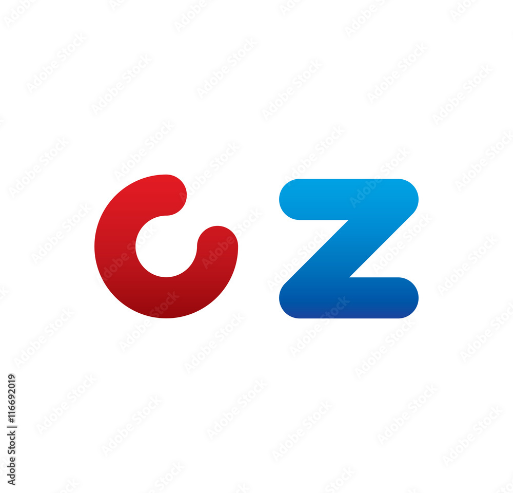 cz logo initial blue and red cz logo initial blue and red