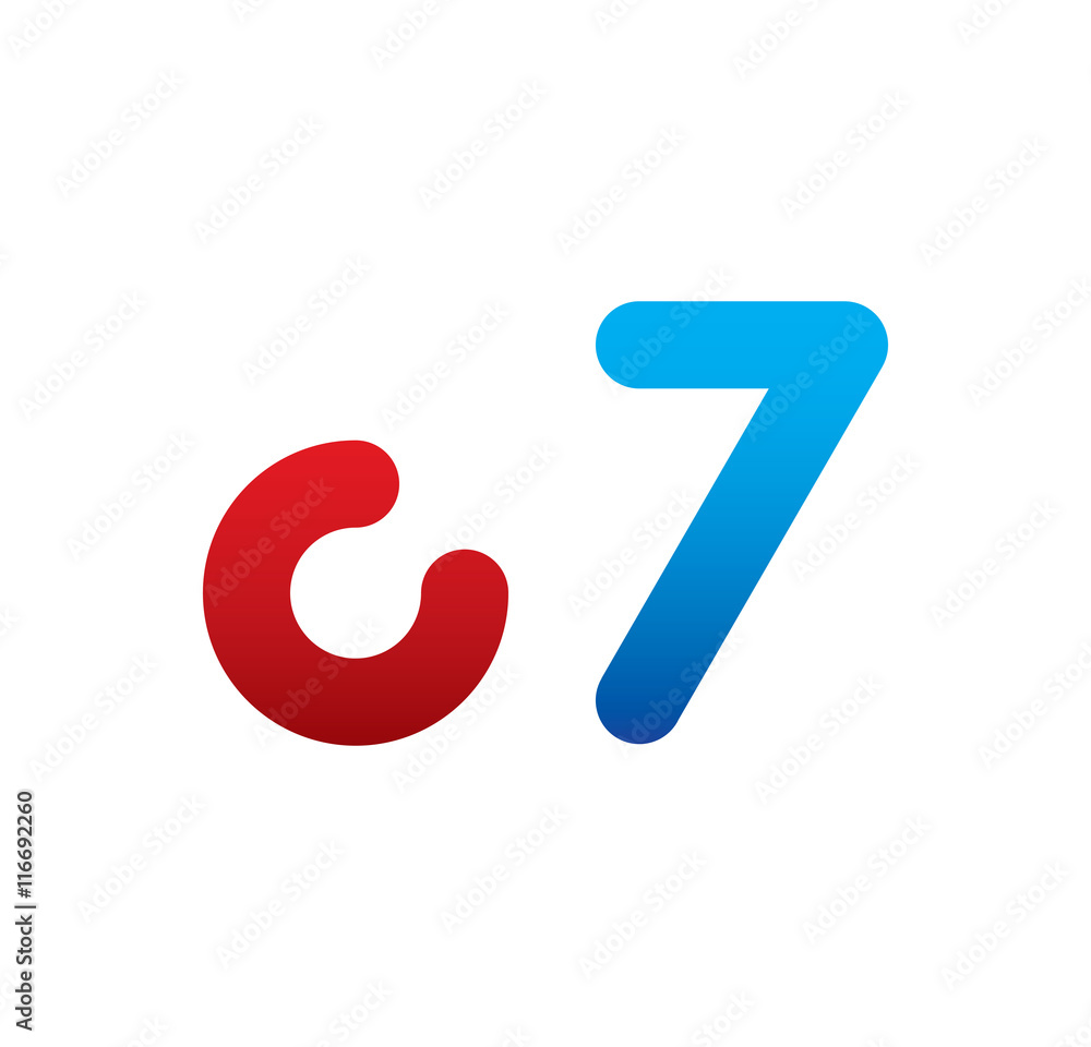 c7 logo initial blue and red c7 logo initial blue and red