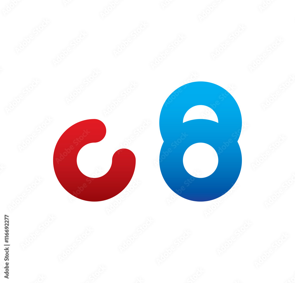 c8 logo initial blue and red c8 logo initial blue and red