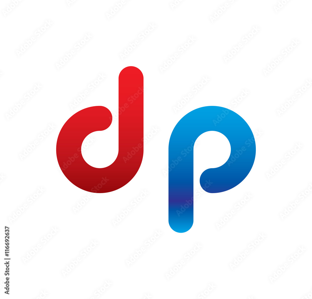 dp logo initial blue and red dp logo initial blue and red