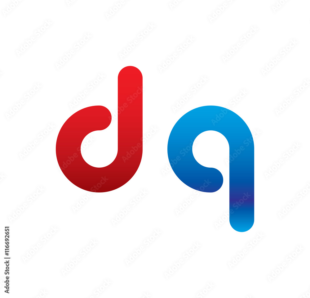 dq logo initial blue and red dq logo initial blue and red