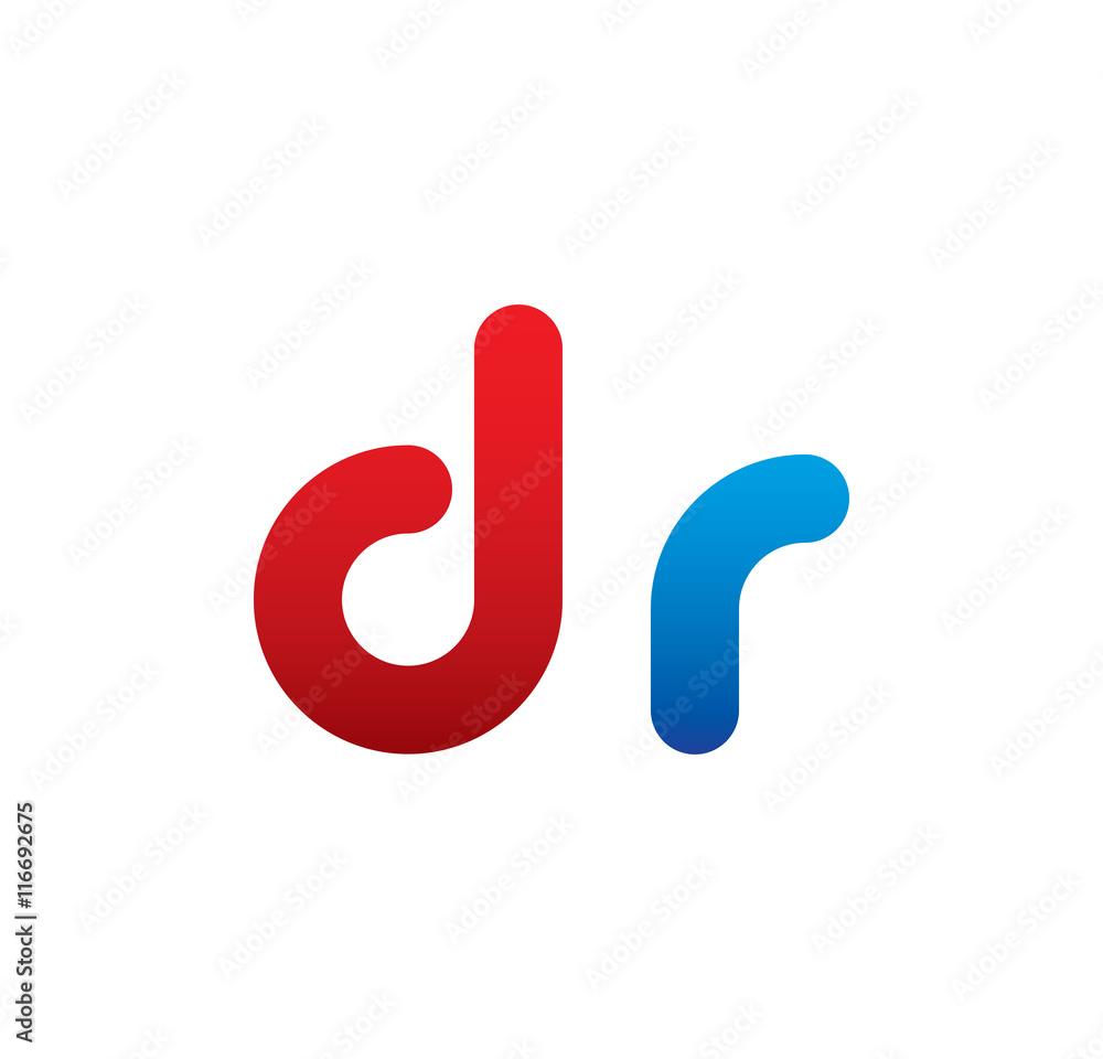 dr logo initial blue and red dr logo initial blue and red