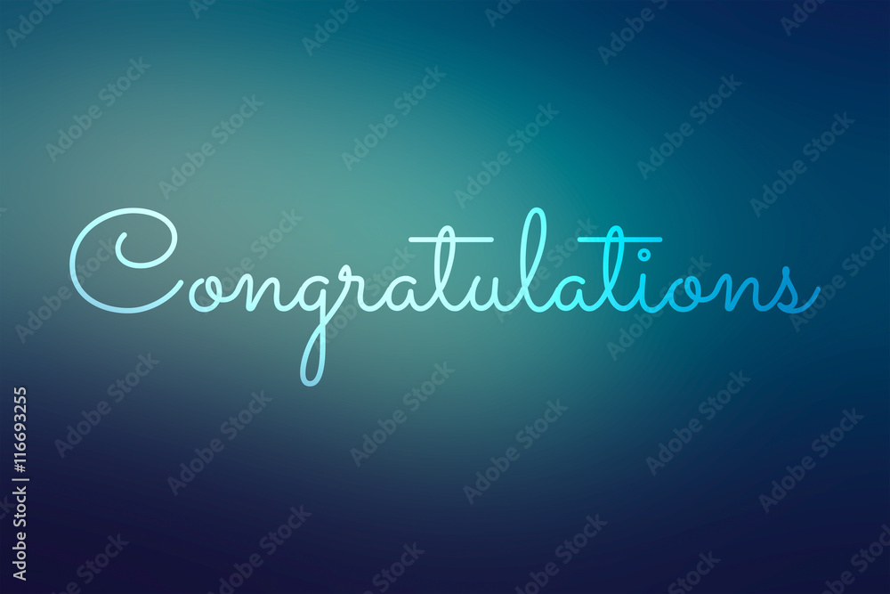 Congratulations - Word on blurred Background