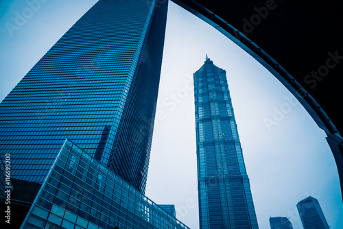 Canvas Print financial district in shanghai,china.