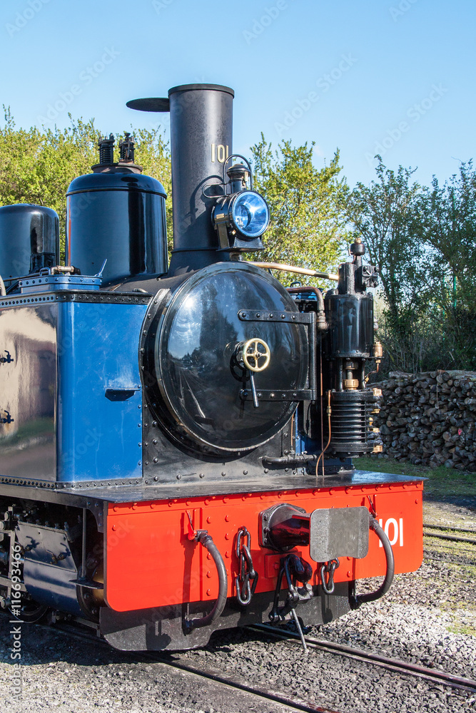 Obraz premium Locomotive à vapeur, monument historique, Baie de Somme, Picardie, France