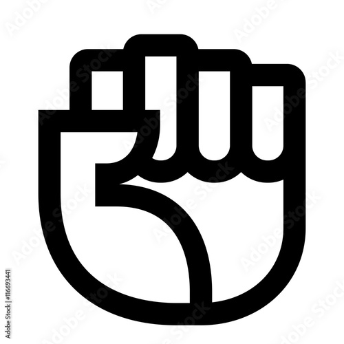 Vector icon of raised fist