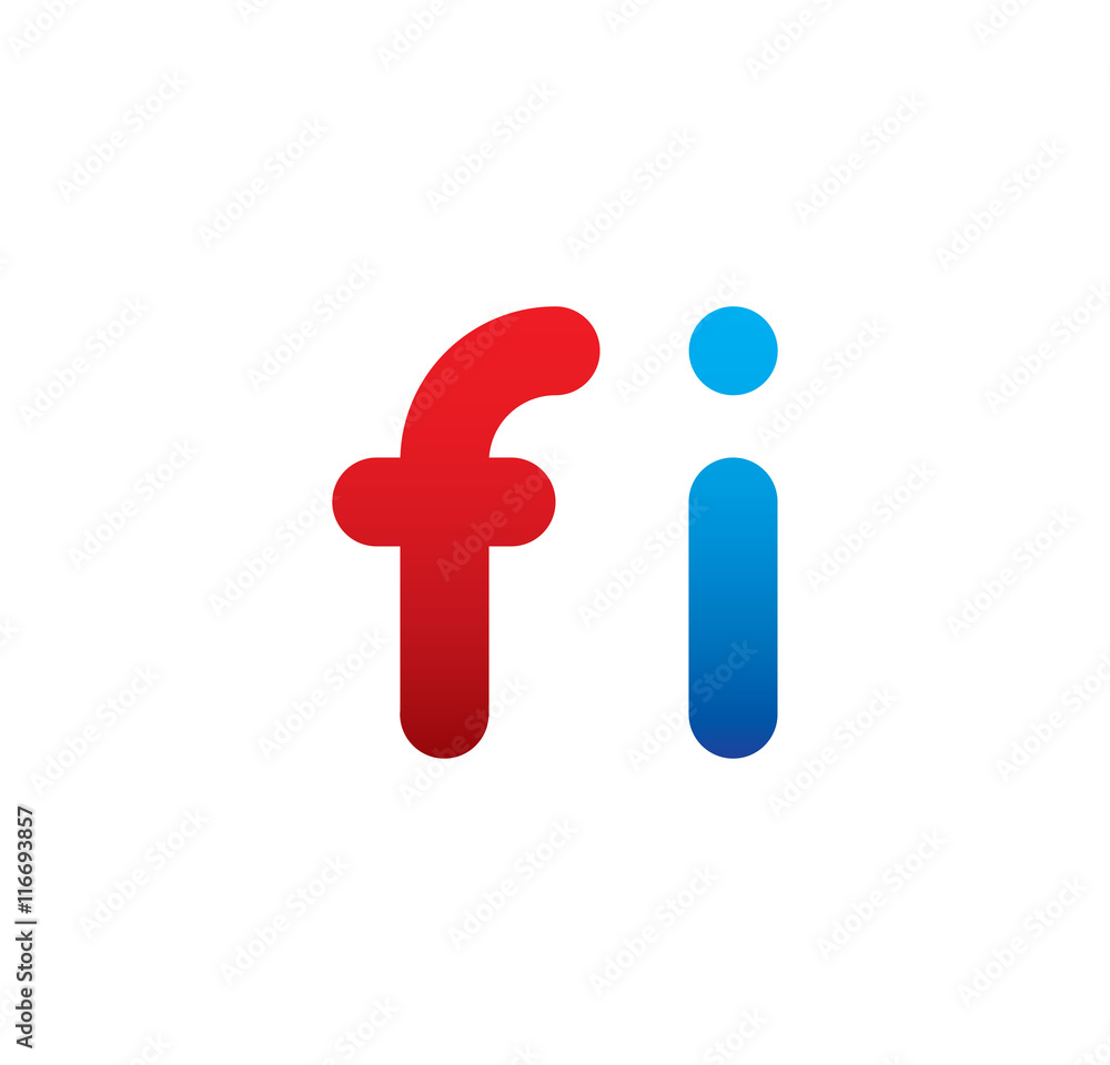 fi logo initial blue and red fi logo initial blue and red