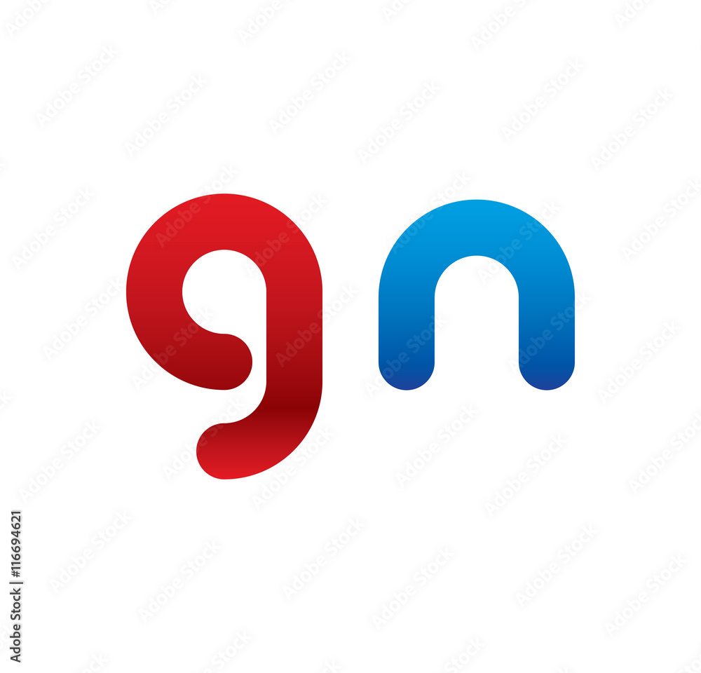 gn logo initial blue and red gn logo initial blue and red