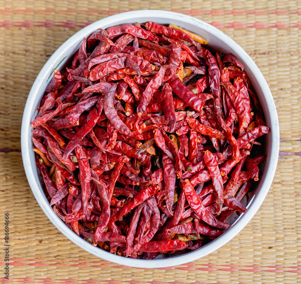 Fototapeta premium Dried red chillies