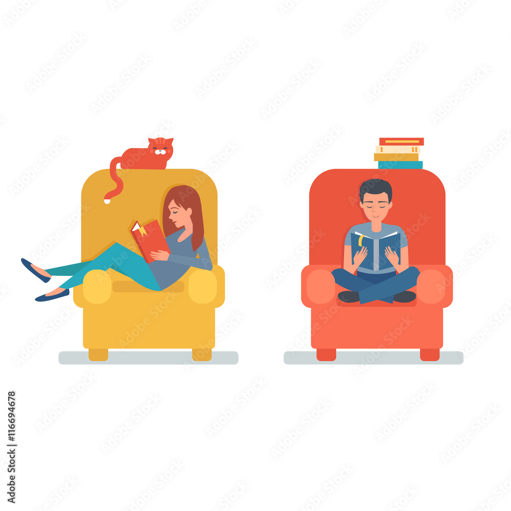 People reading books People reading books