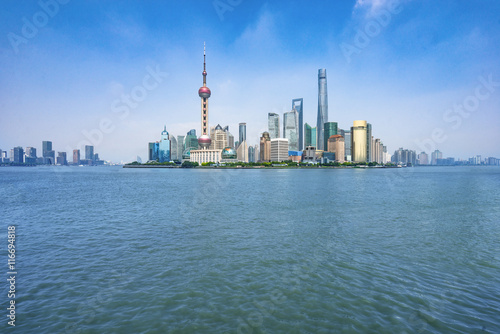 Panoramic view of Shanghai skyline