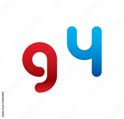 g4 logo initial blue and red