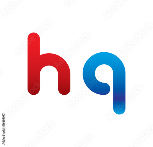 hq logo initial blue and red