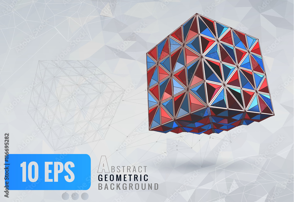 Low poly abstract geometric shape template background