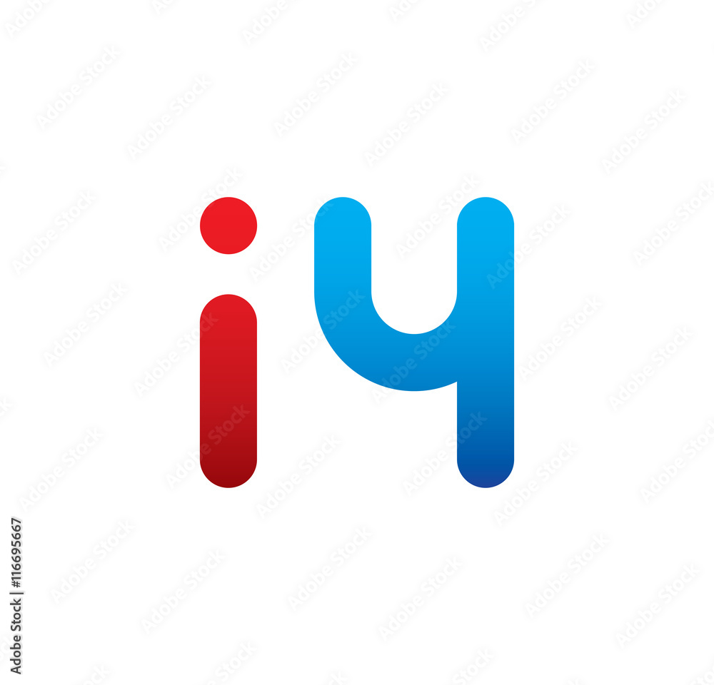 i4 logo initial blue and red i4 logo initial blue and red