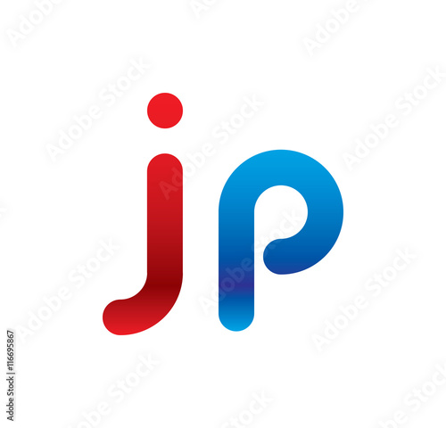 jp logo initial blue and red  photo