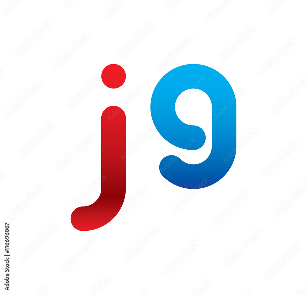 j9 logo initial blue and red j9 logo initial blue and red