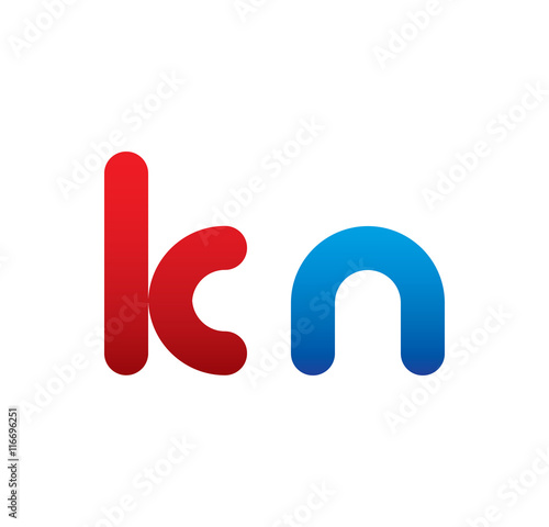kn logo initial blue and red 