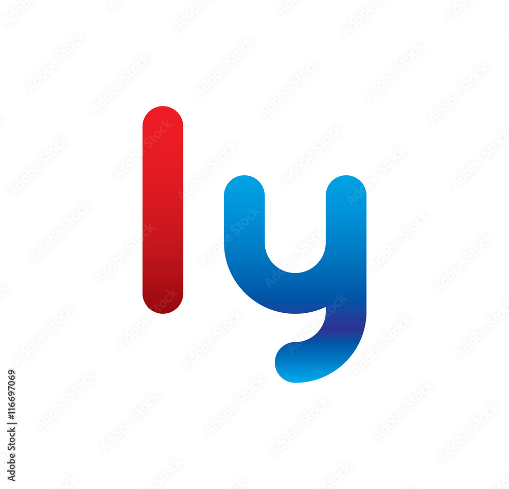ly logo initial blue and red ly logo initial blue and red