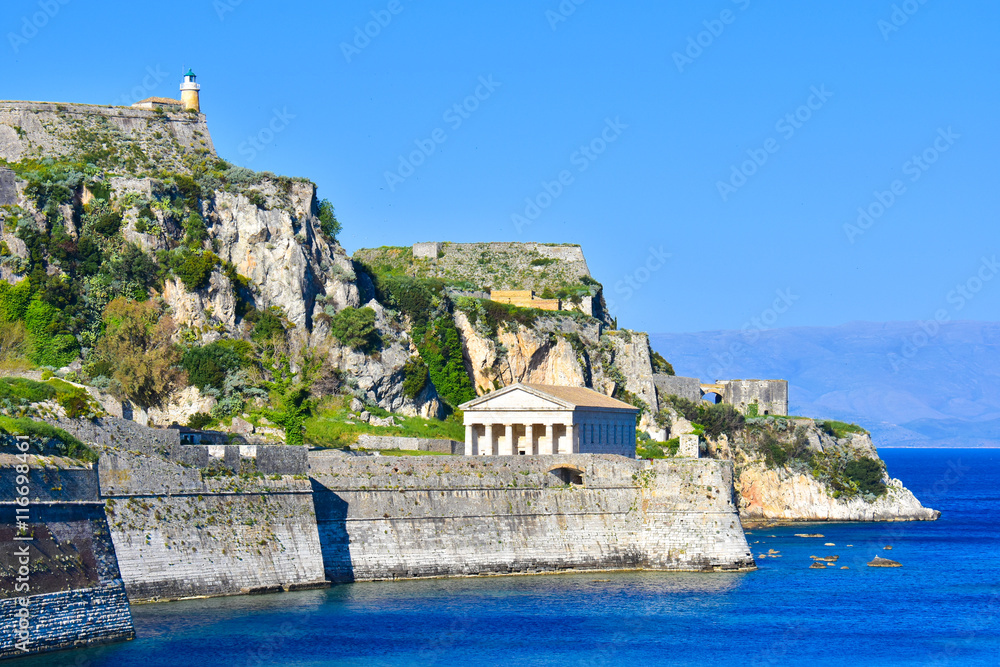 Kerykra old Phanteon. Important tourist attraction in Corfu, Gre