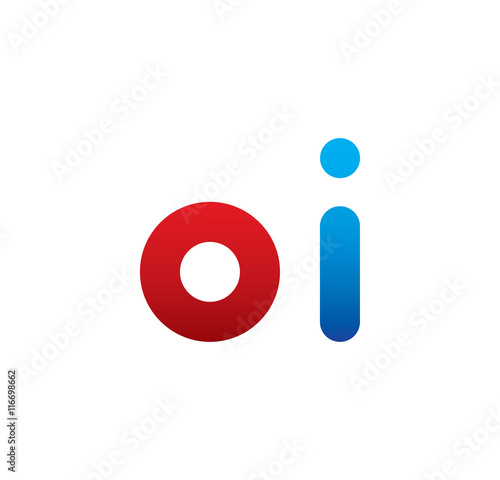 oi logo initial blue and red 